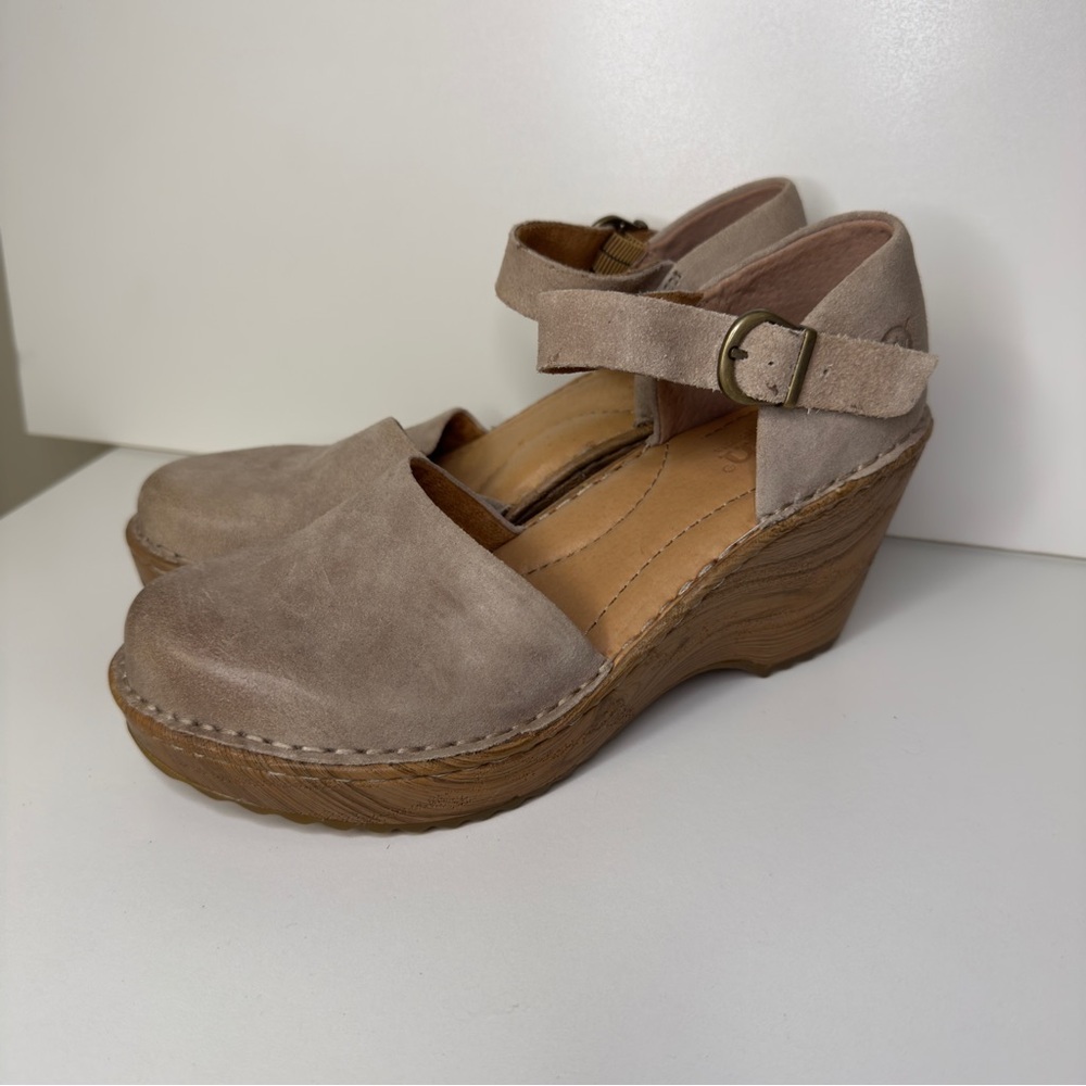 Born Taupe Wedge Sandals